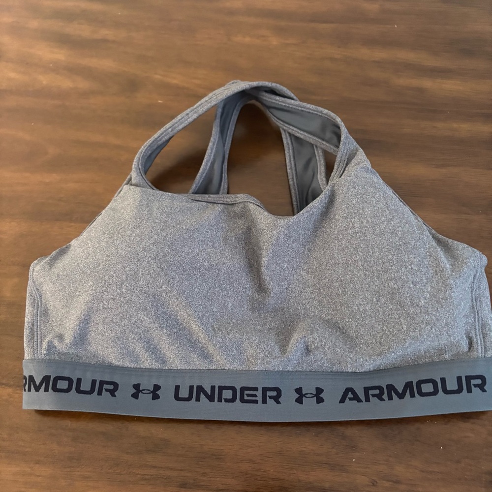 Under Armour Heather Gray Women’s Sports Bra 1X Padded Supportive